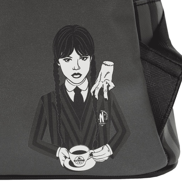 Wednesday Addams Exclusive Loungefly Limited Ed Nevermore Cosplay Mini Backpack - Picture 5 of 6
